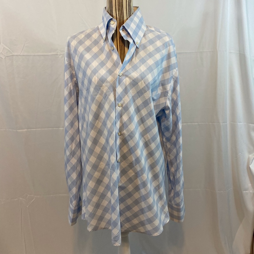 Ben Sherman blue & white checkered button shirt